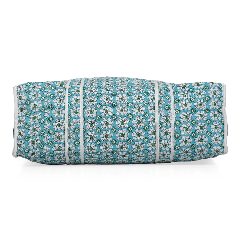 LIVMORE Stepp-Shopper mit Reißverschluss und langen Henkeln, 45 x 43 x 15 cm, Marineblau
