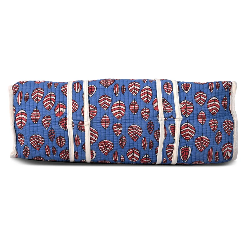 LIVMORE Stepp-Shopper mit Reißverschluss und langen Henkeln, 45 x 43 x 15 cm, Marineblau