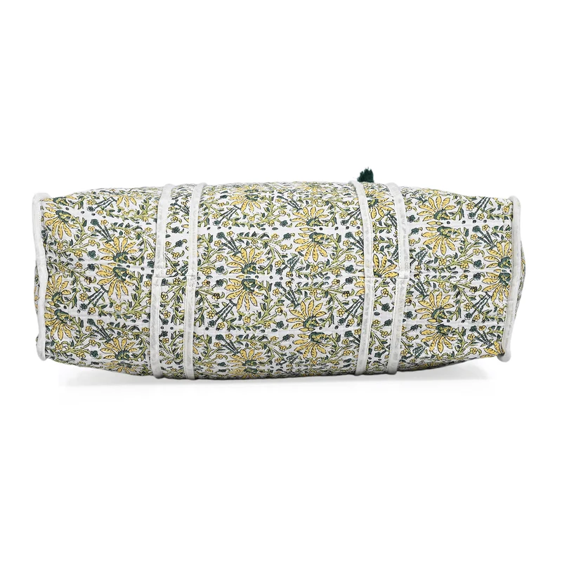LIVMORE Stepp-Shopper mit Reißverschluss und langen Henkeln, 45 x 43 x 15 cm, Marineblau