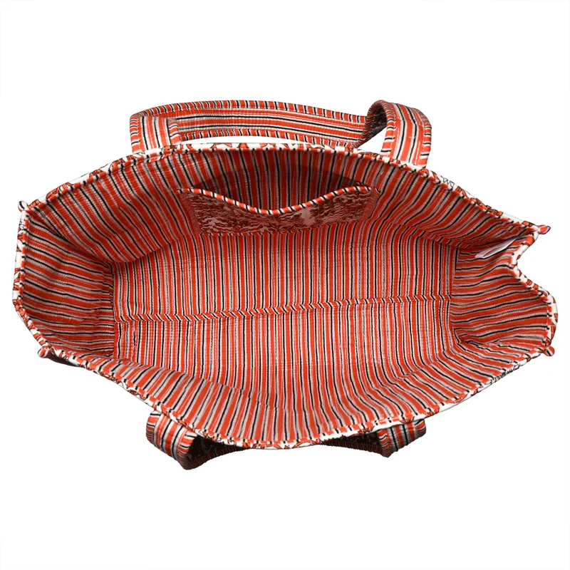 LIVMORE gesteppte Stoff-Shopper-Tasche mit Reißverschluss, florales Design, 45x43x15cm, Rosa/Weiß