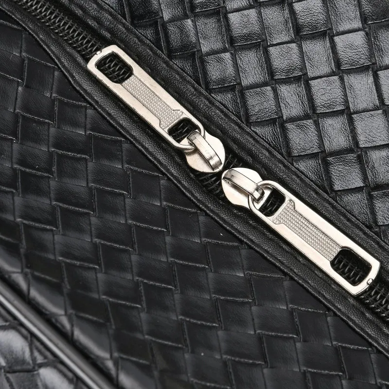 Elegante Reisetasche - PU-Außenseite, Braune Gurte, 54 x 34 x 24 cm, braun