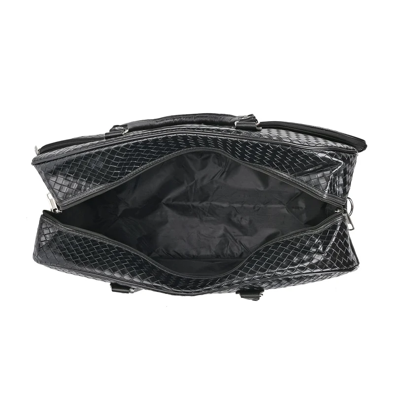 Elegante Reisetasche - PU-Außenseite, Braune Gurte, 54 x 34 x 24 cm, braun
