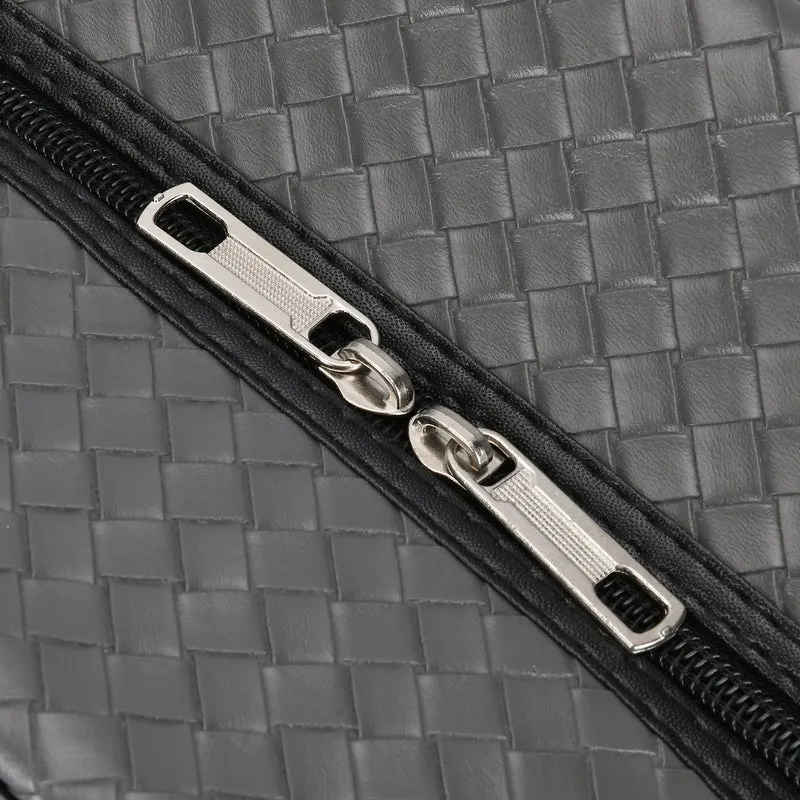 Elegante Reisetasche - PU-Außenseite, Braune Gurte, 54 x 34 x 24 cm, braun