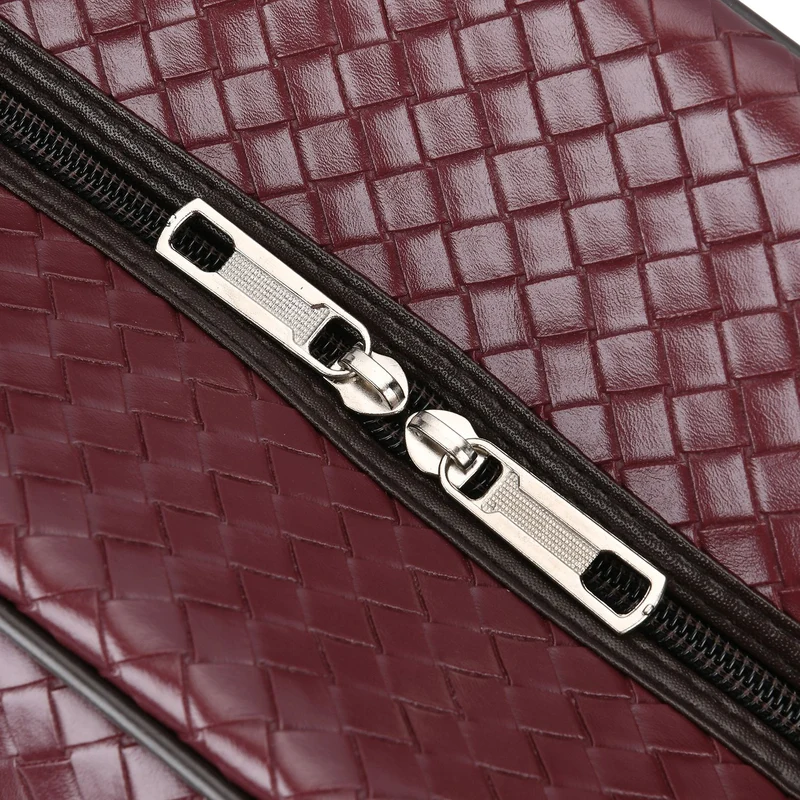 Elegante Reisetasche - PU-Außenseite, Braune Gurte, 54 x 34 x 24 cm, braun