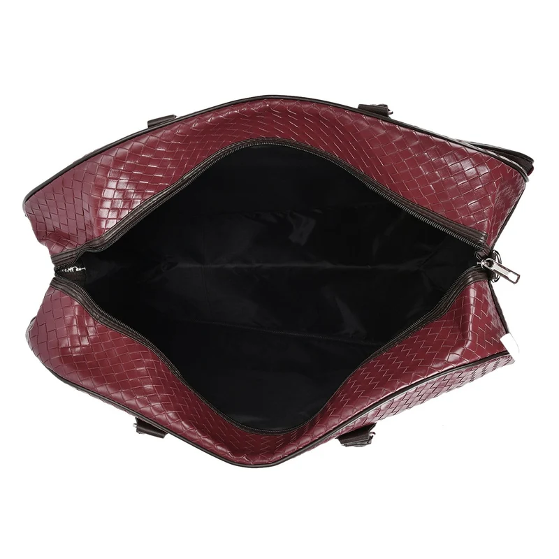 Elegante Reisetasche - PU-Außenseite, Braune Gurte, 54 x 34 x 24 cm, braun