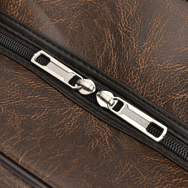 Stylische PU-Leder Reisetasche, Maße: 54x24x34 cm, Schwarz