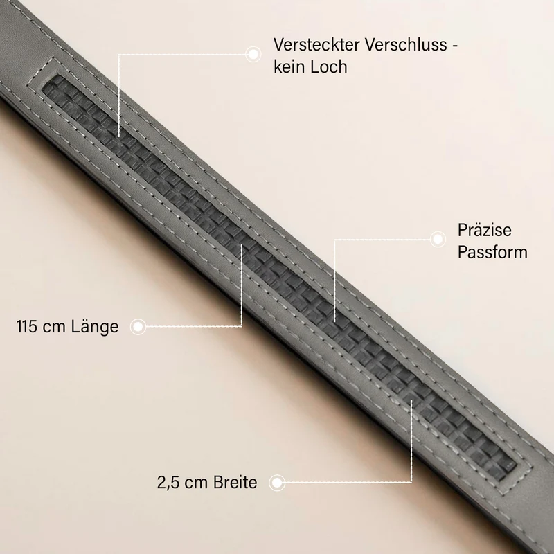 Automatik-Schnallen Ledergürtel - Klassisch Unisex, Rot