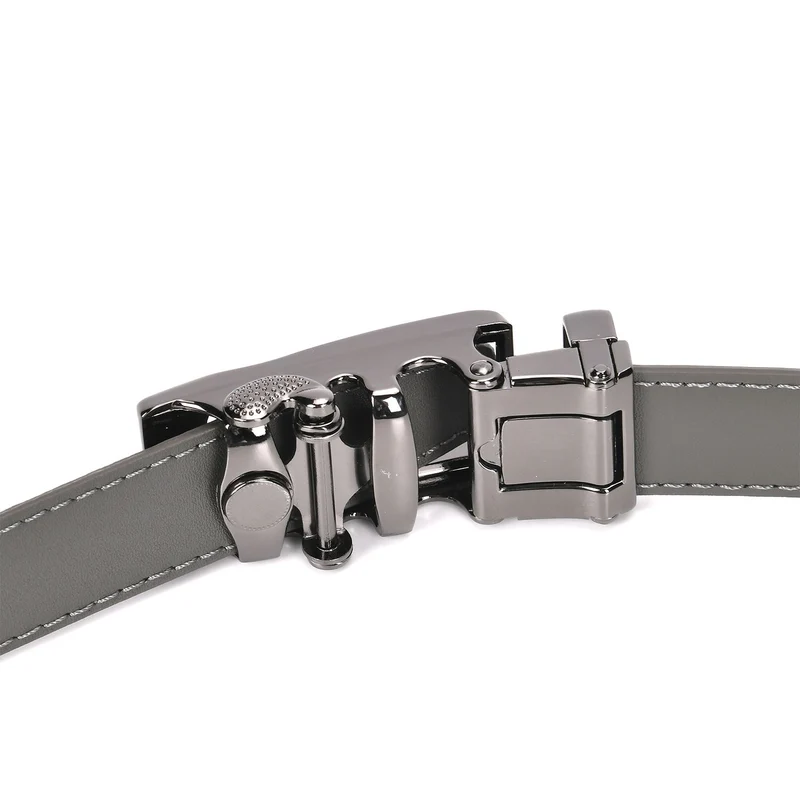 Automatik-Schnallen Ledergürtel - Klassisch Unisex, Rot
