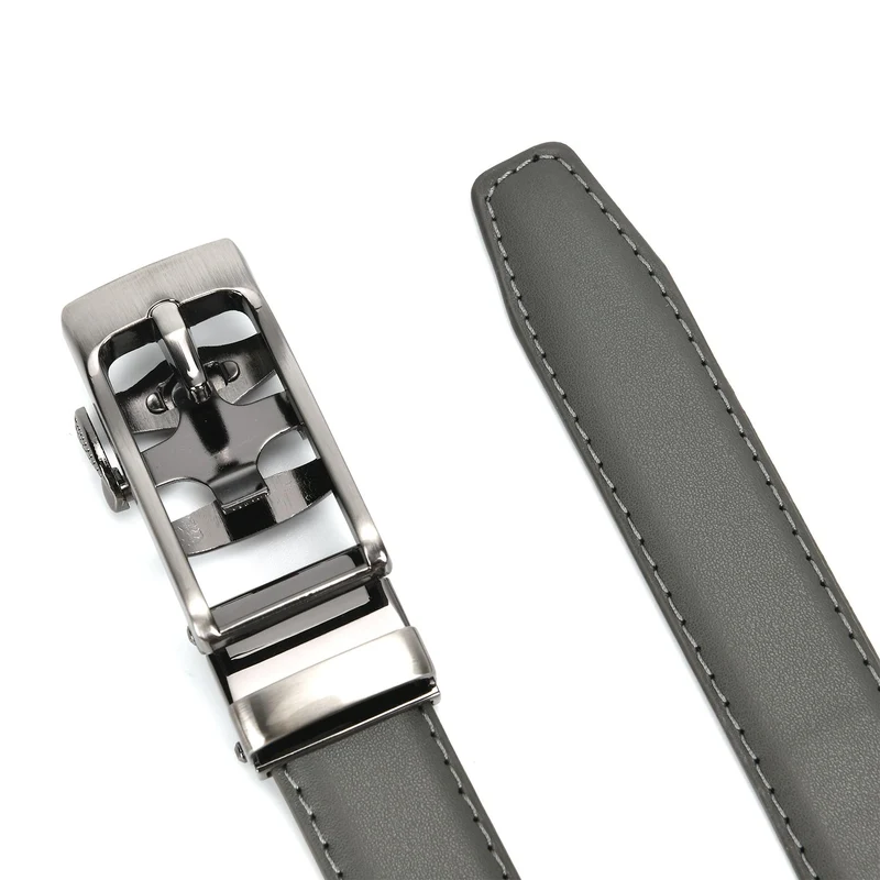 Automatik-Schnallen Ledergürtel - Klassisch Unisex, Rot