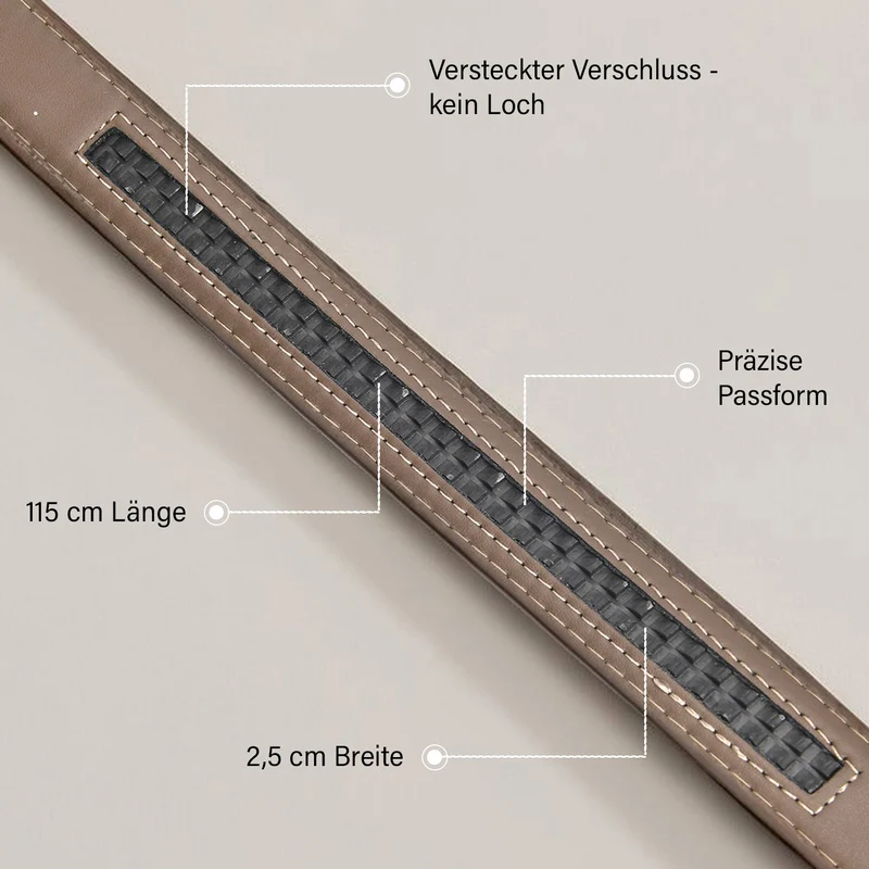 Automatik-Schnallen Ledergürtel - Klassisch Unisex, Rot