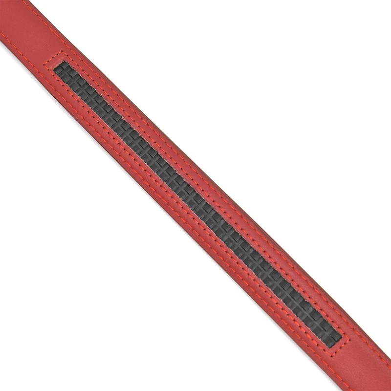Automatik-Schnallen Ledergürtel - Klassisch Unisex, Rot