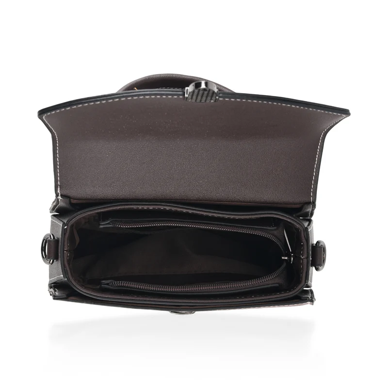 Kompakte Crossbody-Tasche mit floraler Stickerei, 23 x 9 x 17 cm, Lila