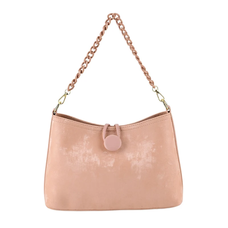 Crossbody Taschen Set 2 teilig mit Reißverschlussfach und Innenfach 30 x 12 x 20 cm, Rosa