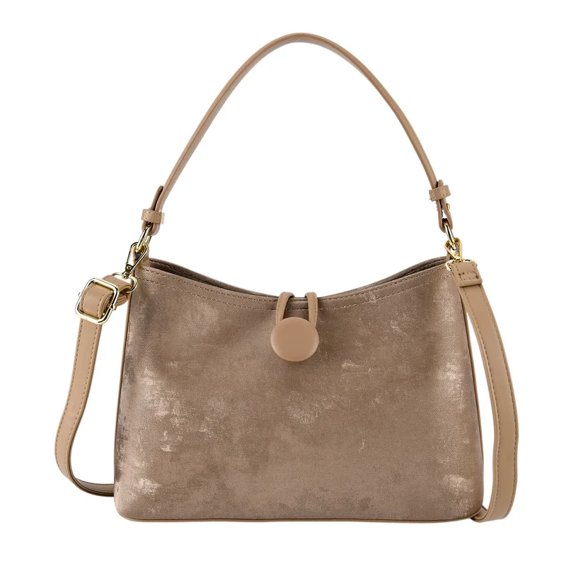 Crossbody Taschen Set 2 teilig mit Reißverschlussfach und Innenfach 30 x 12 x 20 cm, Rosa