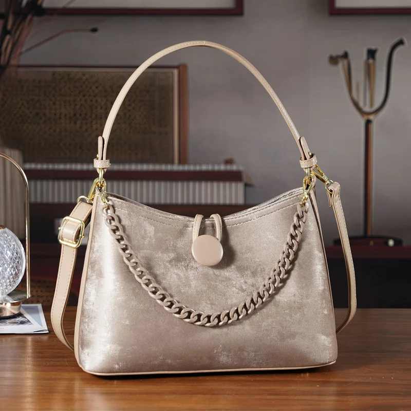 Crossbody Taschen Set 2 teilig mit Reißverschlussfach und Innenfach 30 x 12 x 20 cm, Rosa