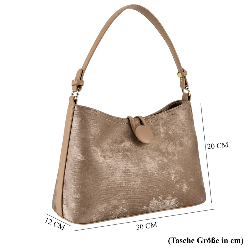 Crossbody Taschen Set 2 teilig mit Reißverschlussfach und Innenfach 30 x 12 x 20 cm, Rosa