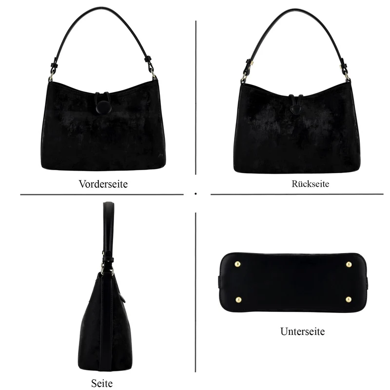 Crossbody Taschen Set 2 teilig mit Reißverschlussfach und Innenfach 30 x 12 x 20 cm, Rosa