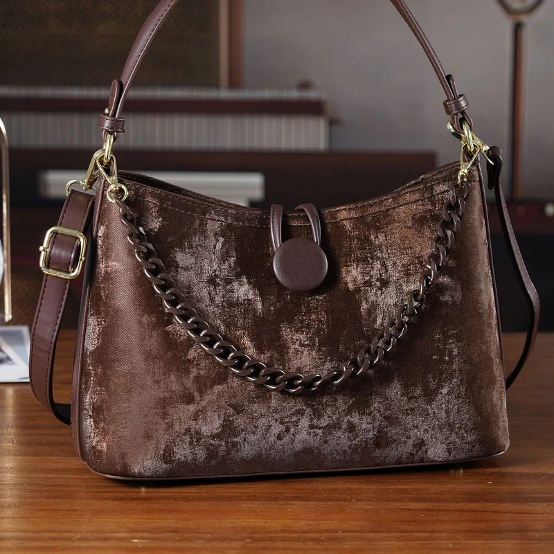 Crossbody Taschen Set 2 teilig mit Reißverschlussfach und Innenfach 30 x 12 x 20 cm, Rosa