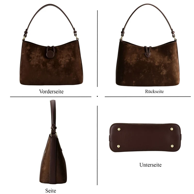 Crossbody Taschen Set 2 teilig mit Reißverschlussfach und Innenfach 30 x 12 x 20 cm, Rosa