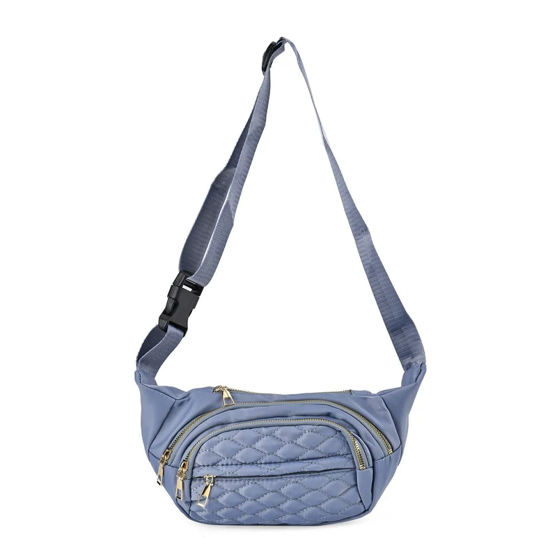 Multifunktionale RFID-geschützte Nylon Gürteltasche mit Schnellverschluss, 36x4x13cm, Rosa