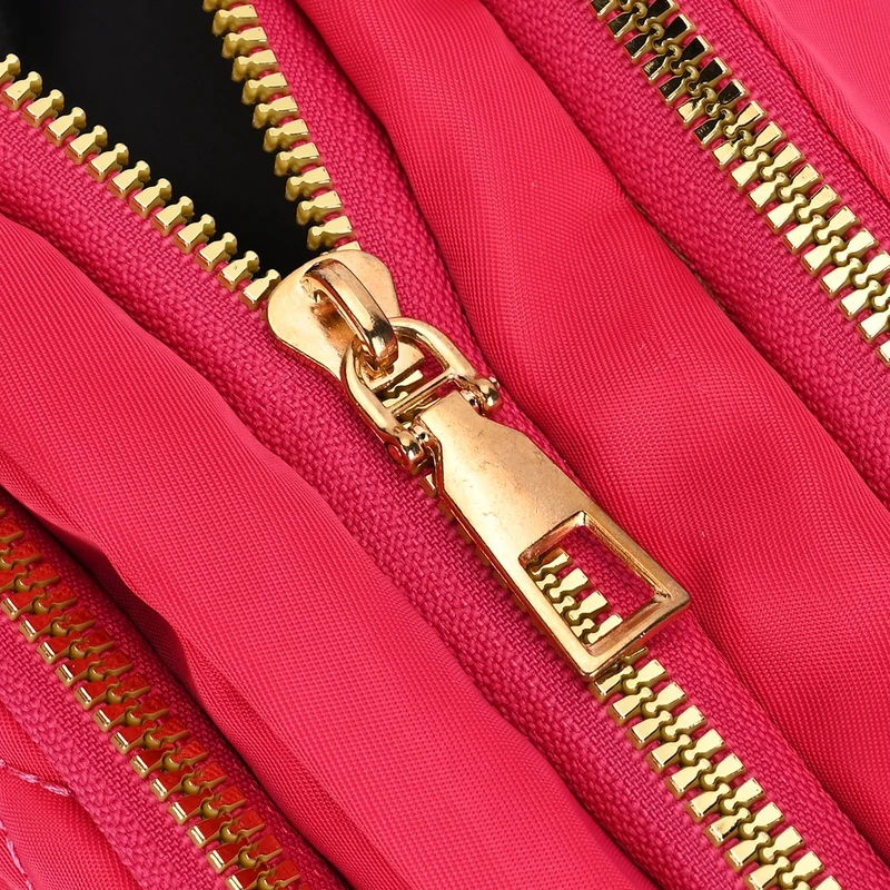Multifunktionale RFID-geschützte Nylon Gürteltasche mit Schnellverschluss, 36x4x13cm, Rosa