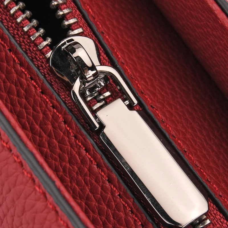 Crossbody-Tasche aus Echtleder mit Zierschnallen, 32x13x21 cm, Braun