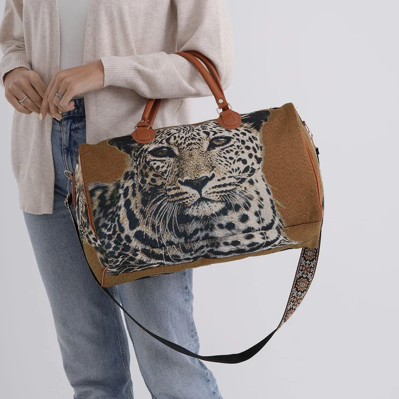 Weekender-Tasche mit Blumenmuster, 45x23x27 cm, Elefant
