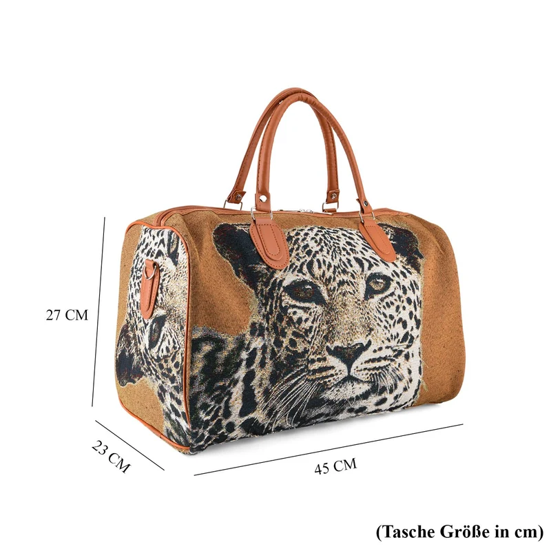 Weekender-Tasche mit Blumenmuster, 45x23x27 cm, Elefant