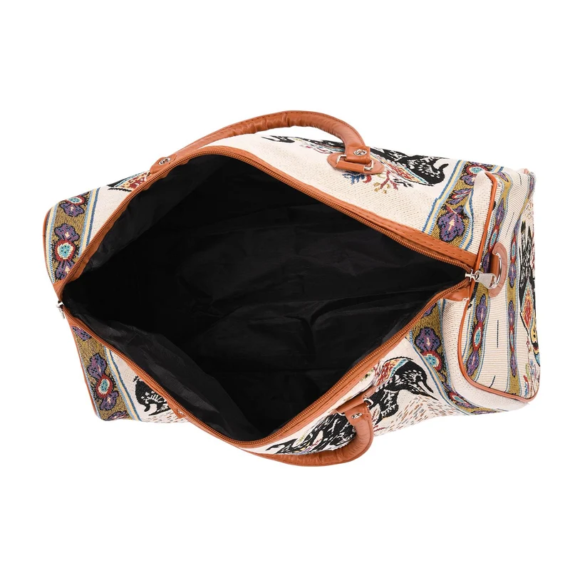 Weekender-Tasche mit Blumenmuster, 45x23x27 cm, Elefant