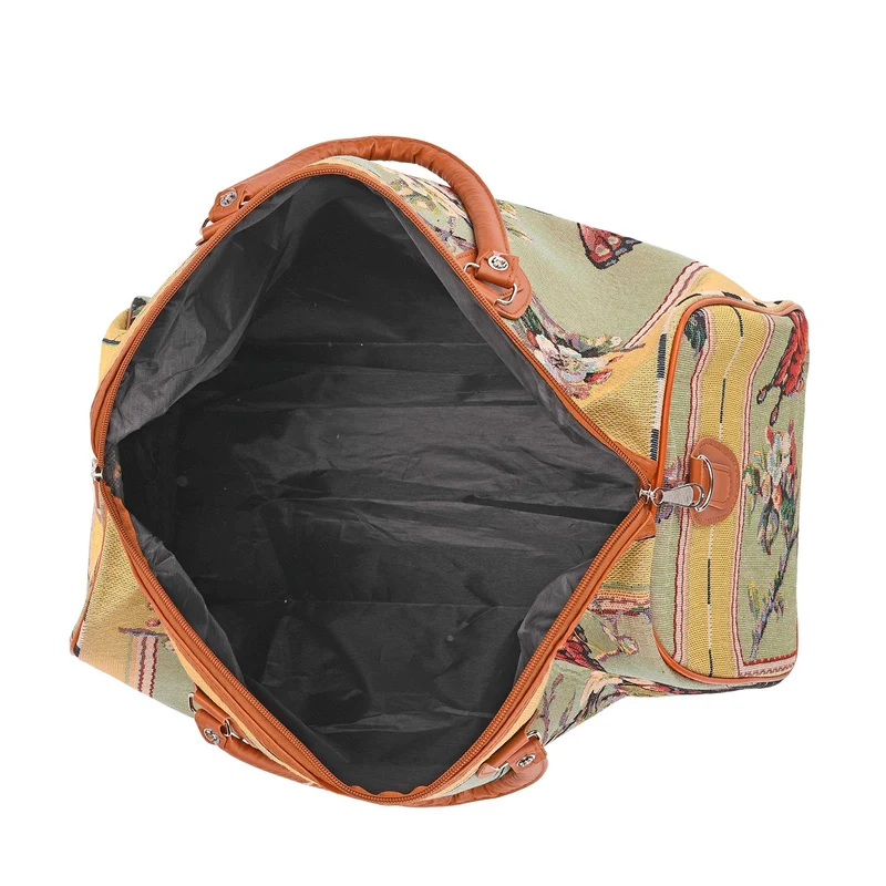 Weekender-Tasche mit Blumenmuster, 45x23x27 cm, Elefant