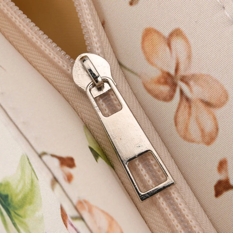 2er Set Sommertaschen, Blumenprint, 56 x 36 x 16 cm, Münzbeutel 15 x 12 cm, Prilblume
