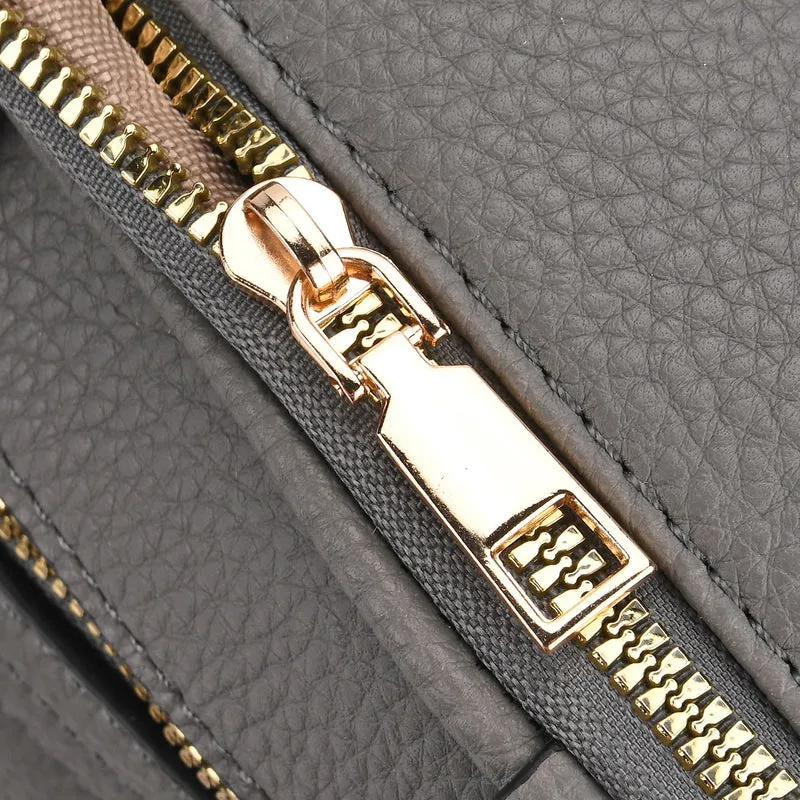 Crossbody-Tasche mit Mehrfachfächern, Kunstleder, 25 x 9 x 18 cm, Rosa