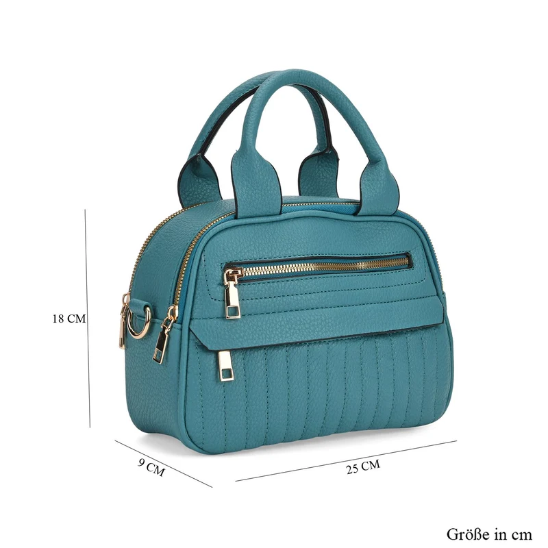 Crossbody-Tasche mit Mehrfachfächern, Kunstleder, 25 x 9 x 18 cm, Rosa