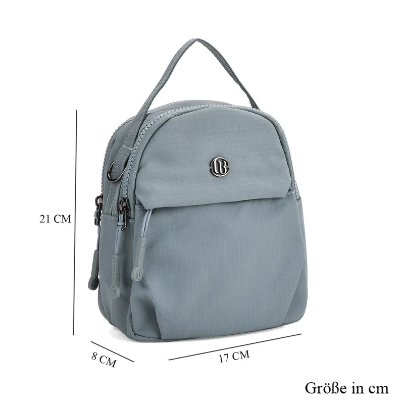 Praktische Nylon-Crossbody-Bag mit mehreren Fächern, ca. 17x21x8 cm, Rot
