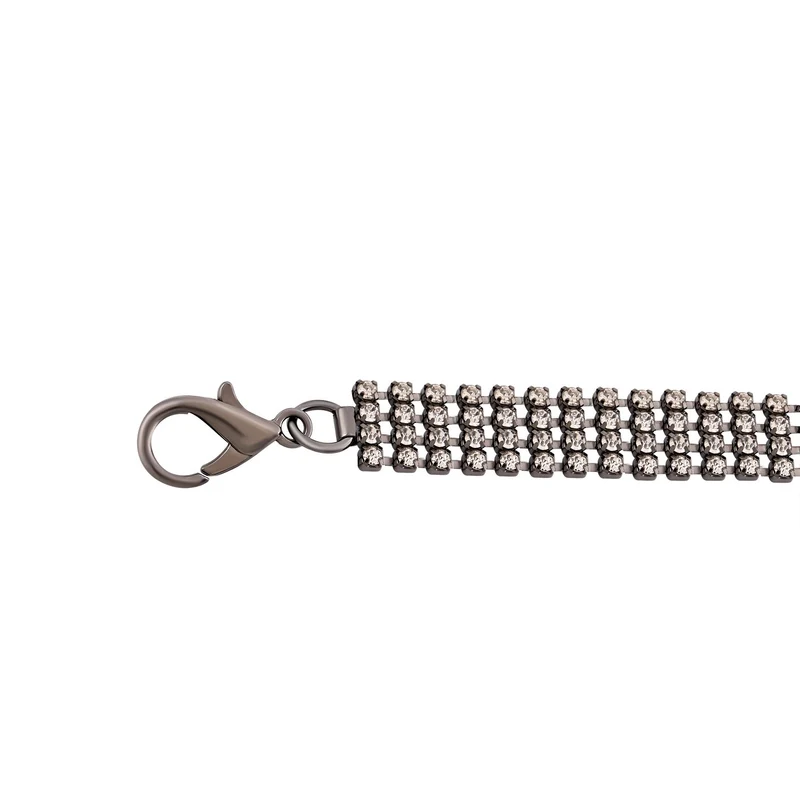Kristall Gürtel ,100% Glaskristall und Metall, L130cm, 60g, silber