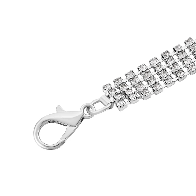 Kristall Gürtel ,100% Glaskristall und Metall, L130cm, 60g, silber