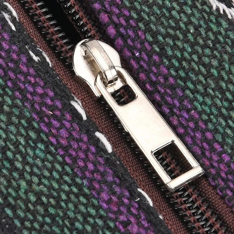 Crossbody-Tasche mit Blumenmotiv, 3 Reißverschlussfächer, verstellbarer Schultergurt (ca. 120 cm), 21x28 cm, Mehrfarbig