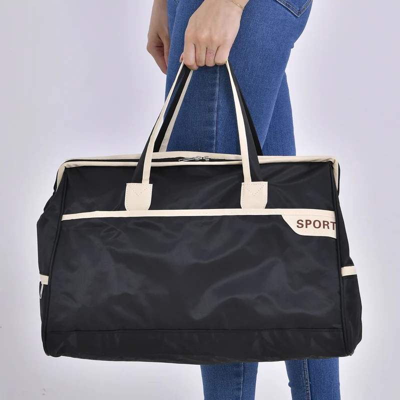 Elegante Nylon-Reisetasche mit Großem Stauraum, Größe: 48 x 22 x 29 cm, Burgunderrot