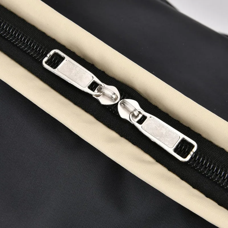Elegante Nylon-Reisetasche mit Großem Stauraum, Größe: 48 x 22 x 29 cm, Burgunderrot