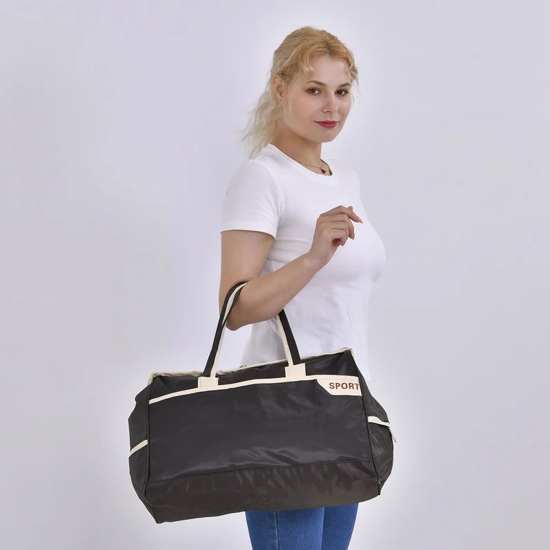 Elegante Nylon-Reisetasche mit Großem Stauraum, Größe: 48 x 22 x 29 cm, Burgunderrot