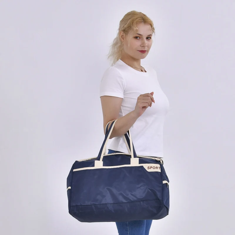 Elegante Nylon-Reisetasche mit Großem Stauraum, Größe: 48 x 22 x 29 cm, Burgunderrot