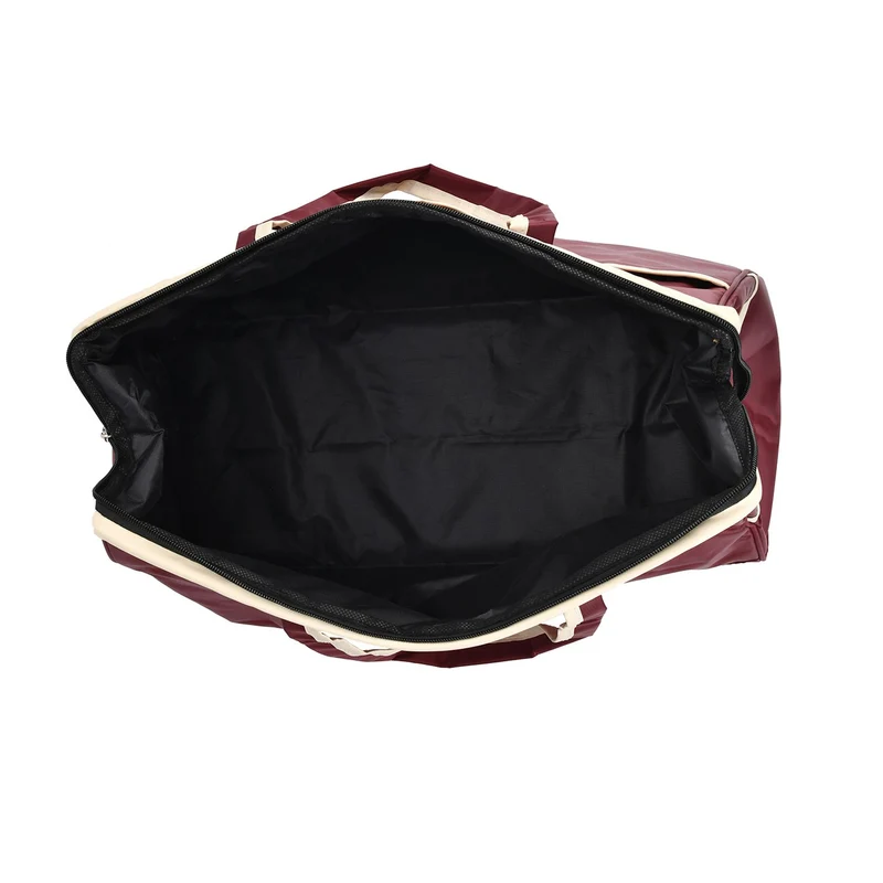 Elegante Nylon-Reisetasche mit Großem Stauraum, Größe: 48 x 22 x 29 cm, Burgunderrot