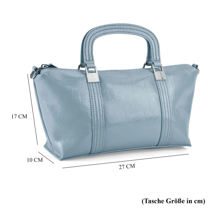 Eleganter Leder Crossbody Tasche im Clean Chic Look 27 x 17 x 10 cm Rosé