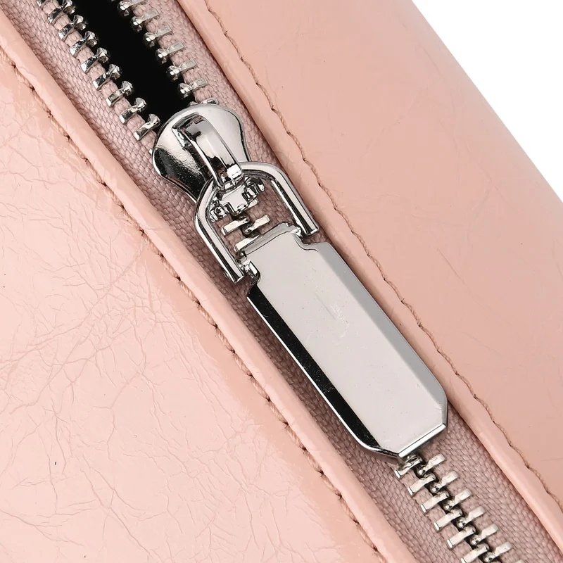 Eleganter Leder Crossbody Tasche im Clean Chic Look 27 x 17 x 10 cm Rosé