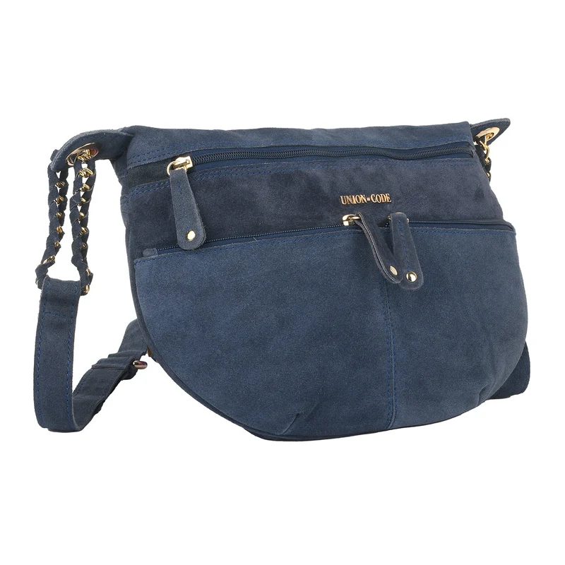 Crossbody Tasche aus 100% echtem Leder, Größe 33x3,8x25,4 cm, Weinrot