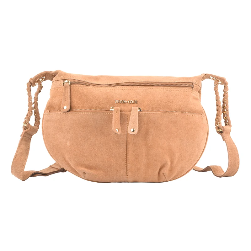 Crossbody Tasche aus 100% echtem Leder, Größe 33x3,8x25,4 cm, Weinrot