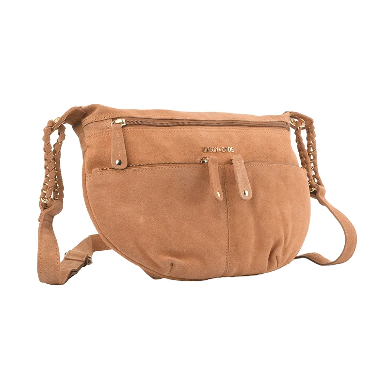 Crossbody Tasche aus 100% echtem Leder, Größe 33x3,8x25,4 cm, Weinrot