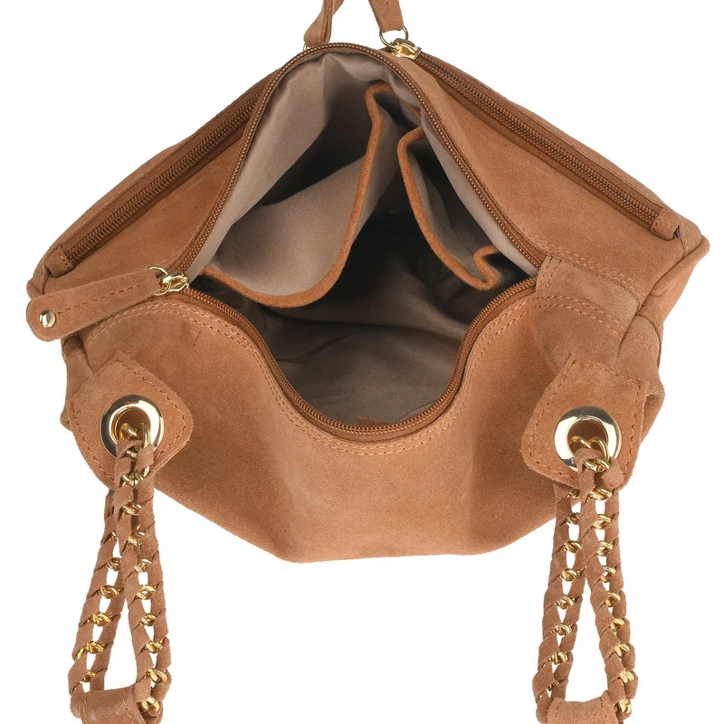 Crossbody Tasche aus 100% echtem Leder, Größe 33x3,8x25,4 cm, Weinrot