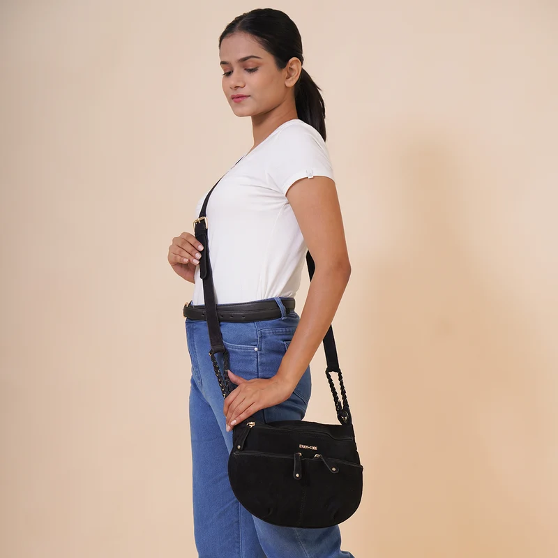 Crossbody Tasche aus 100% echtem Leder, Größe 33x3,8x25,4 cm, Weinrot