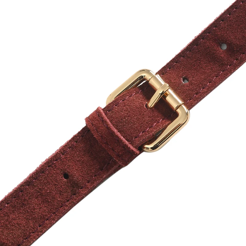 Crossbody Tasche aus 100% echtem Leder, Größe 33x3,8x25,4 cm, Weinrot